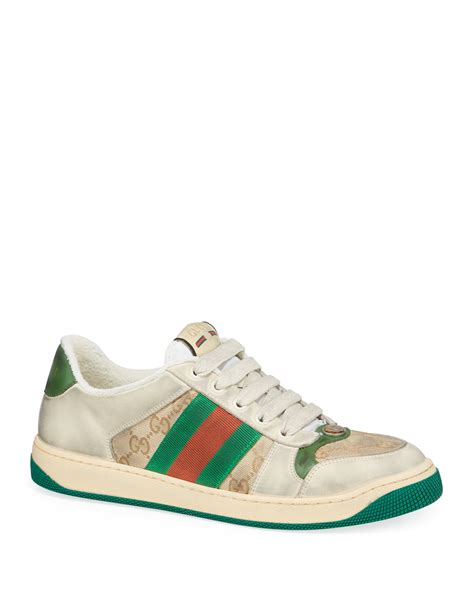 black gucci canvas shoes|gucci distressed shoes.